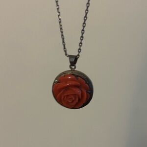 CORAL ROSE GOLD NECKLACE